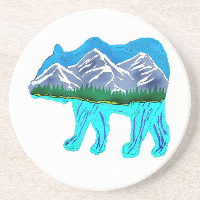 Bear much ground coaster (Front)