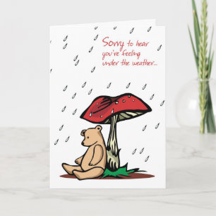 Bear Mushroom Get Well Card