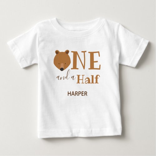 Bear Name 18 Months One and a Half Birthday Baby T_Shirt