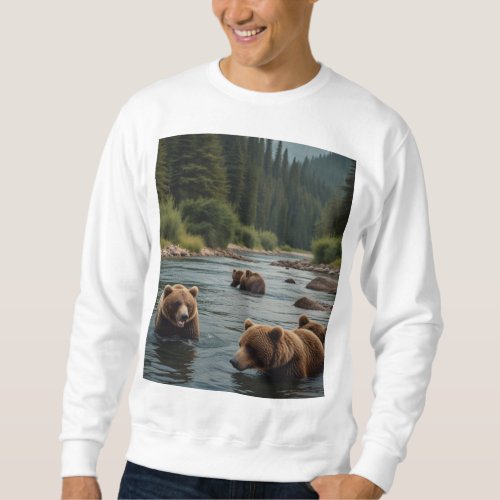 Bear Necessities Fishing Fun with Friends Sweatshirt