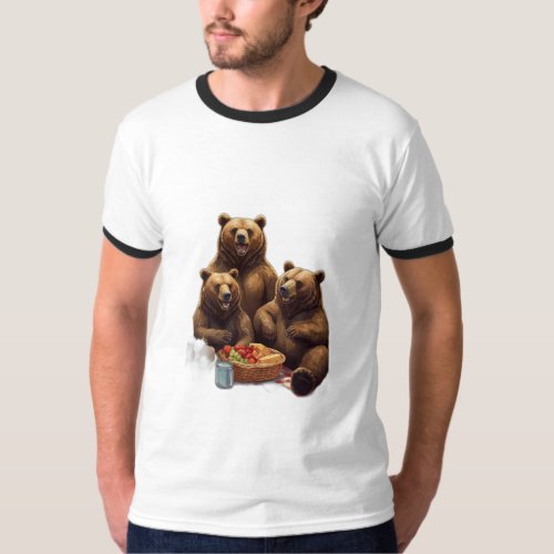 Bear Necessities Tees Where Every Picnic Tells a  T_Shirt