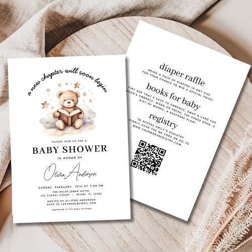 A New Chapter baby shower invitation