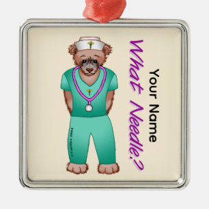 Bear Nurse Metal Ornament