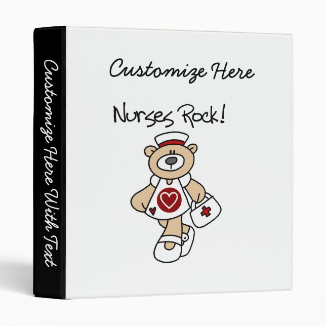 Bear Nurses Rock T-shirts and Gifts Binder (Front/Spine)