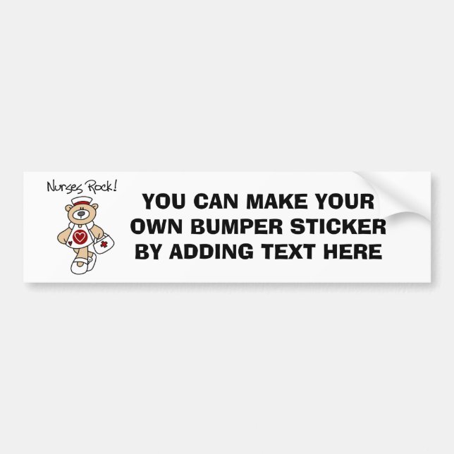 Bear Nurses Rock T-shirts and Gifts Bumper Sticker (Front)