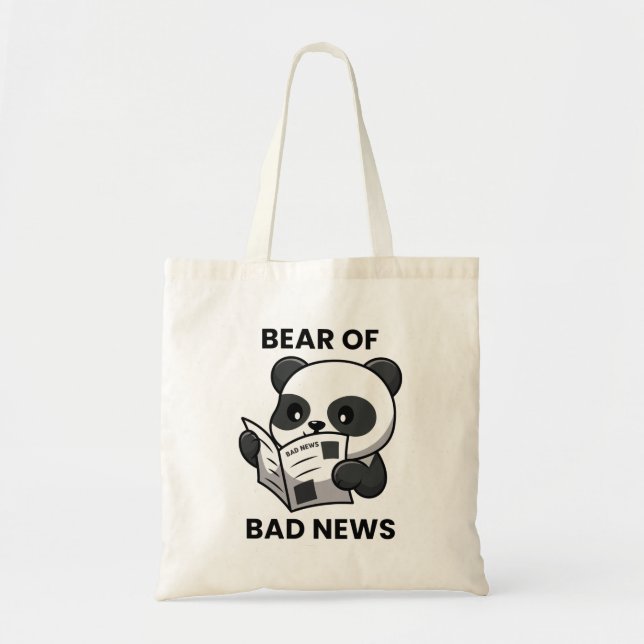 Bear Of Bad News Tote Bag (Front)