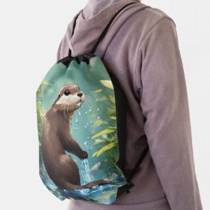 Bear Of Nature Drawstring Backpack
