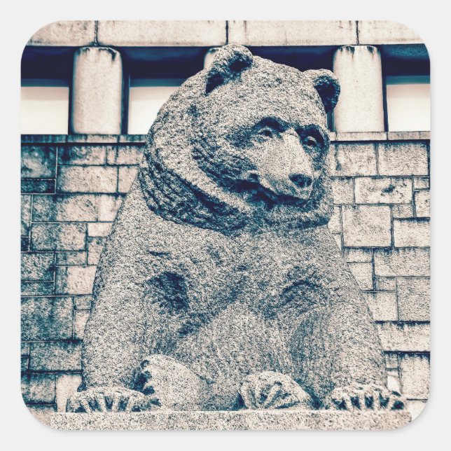 Bear of Stone Square Sticker (Front)