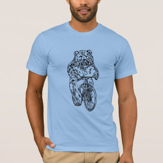 Bear on a Bicycle Mens T Shirt, Unisex Tee, T-Shirt