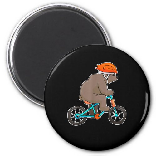 bear on bike bicycle cycling bear magnet