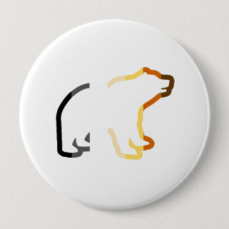 BEAR OUTLINE PINBACK BUTTON