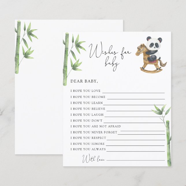 Bear Panda Wishes for baby (Front/Back)