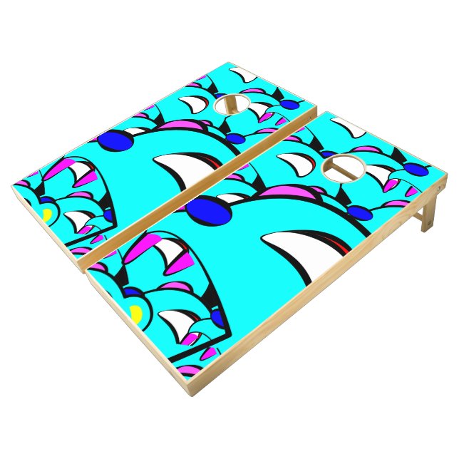Bear Pandemic Cornhole Set (Angled)