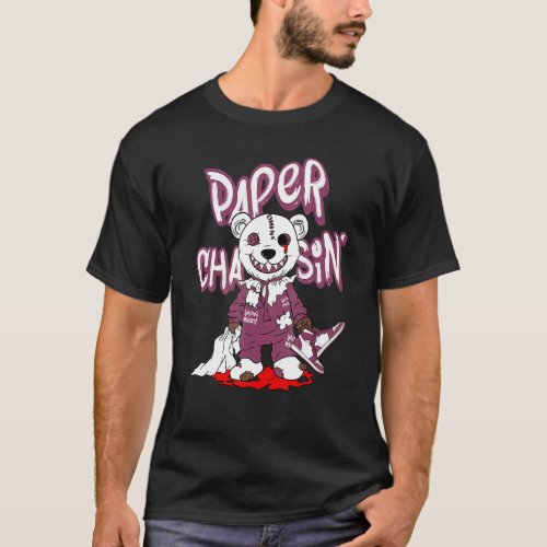 Bear Paper Chasin Retro High Og Bordeaux 1s Match T_Shirt