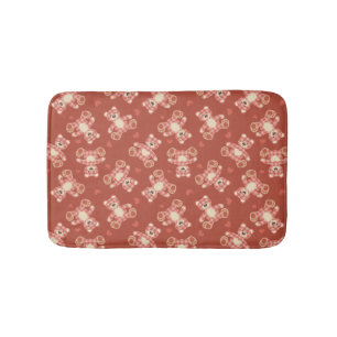 bear patchwork pattern bath mat