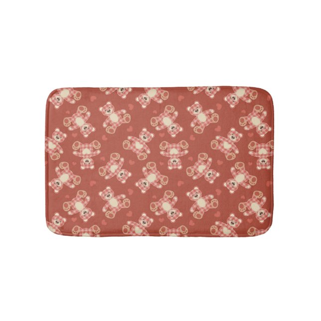 bear patchwork pattern bath mat (Front)