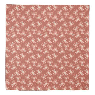 bear patchwork pattern duvet cover