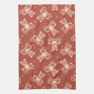 bear patchwork pattern towel