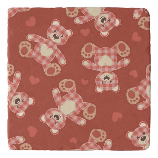 bear patchwork pattern trivet (Front)