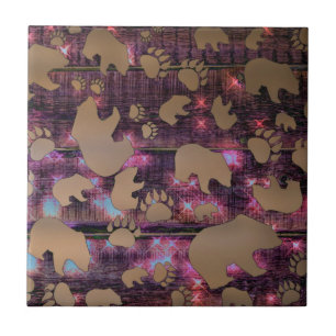 Bear Pattern Ceramic Tile