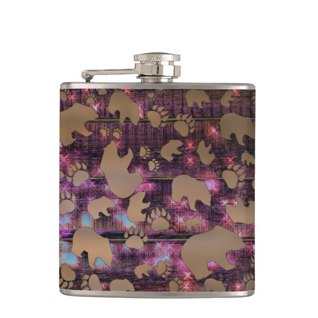 Bear Pattern Flask (Front)