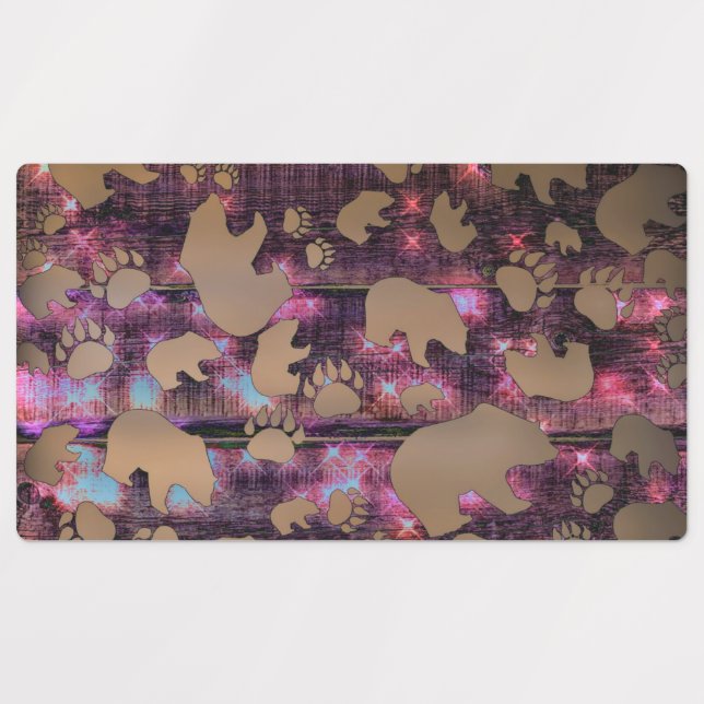 Bear Pattern Labels (Design 1)