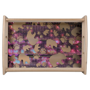 Bear Pattern Serving Tray