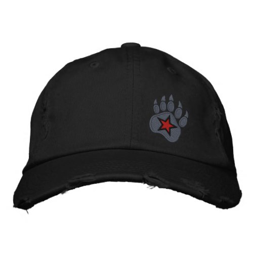 Bear Paw Claws Wild Star Embroidery Embroidered Baseball Cap
