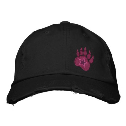 Bear Paw Claws Wild Star Embroidery Embroidered Baseball Hat