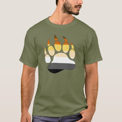 Bear Paw Gay bear pride Flag T_Shirt