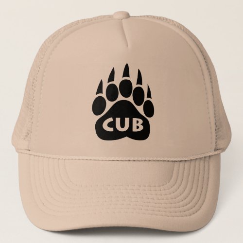 Bear Paw Gay Pride Hat Cub Text