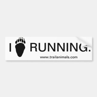 Bear Paw.gif, I, RUNNING., www.trailanimals.com Bumper Sticker