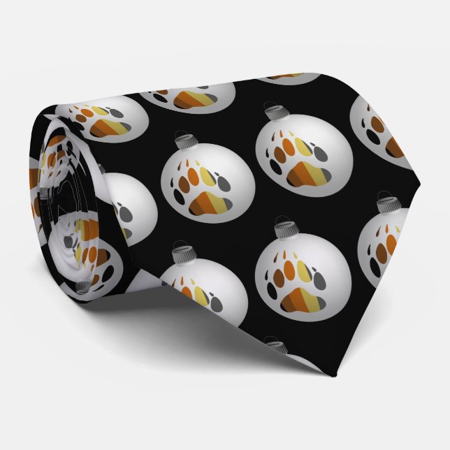 Bear Paw Ornament Neck Tie (Rolled)