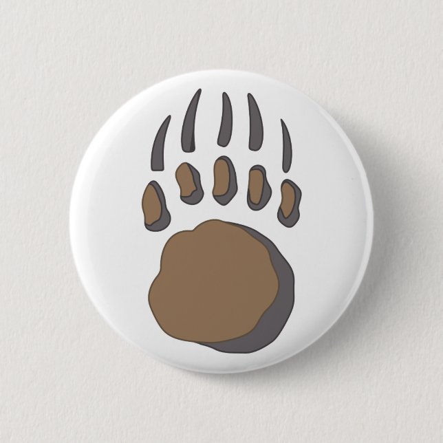 BEAR PAW PINBACK BUTTON (Front)