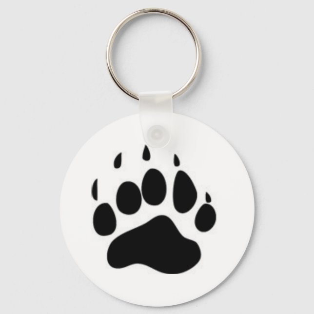 Bear Paw Print Keychain (Front)