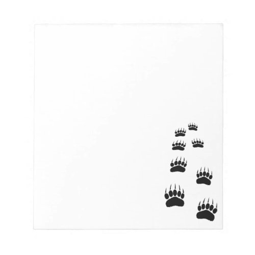 Bear Paw Print  Notepad
