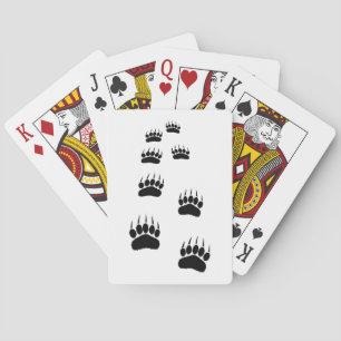 Bear Paw Print Poker Cards