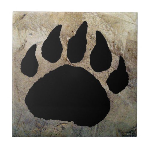 BEAR PAW PRINT TILE