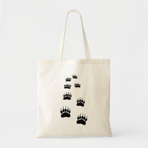 Bear Paw Print Tote Bag