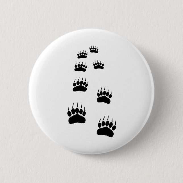 Bear Paw Prints Button (Front)