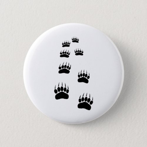 Bear Paw Prints Button