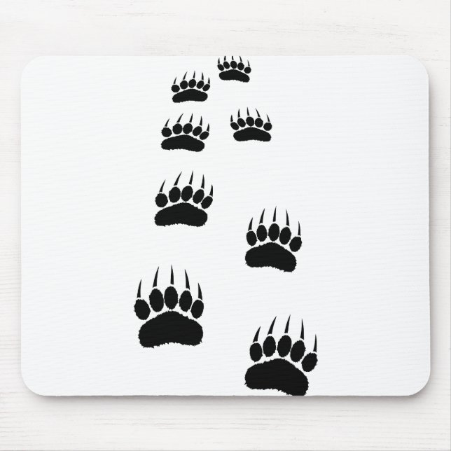 Bear Paw Prints Mouse Pad (Front)