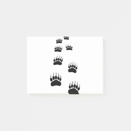 Bear Paw Prints Post_it Notes