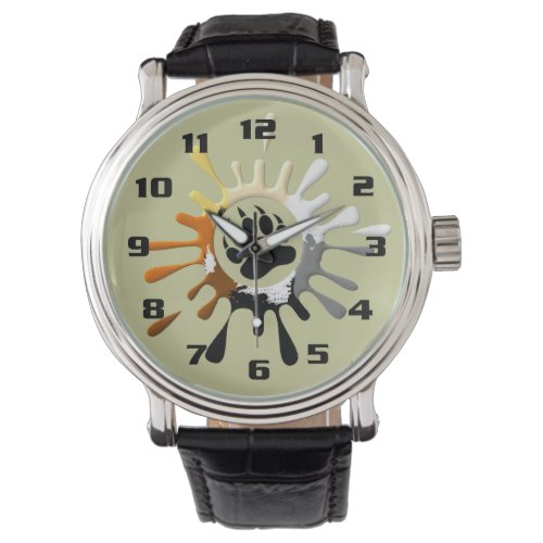 Bear Paw Splash Bear Pride Colors Watch