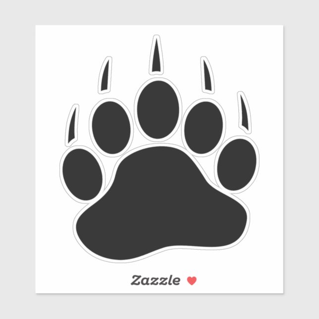 Bear Paw Sticker. Sticker (Sheet)