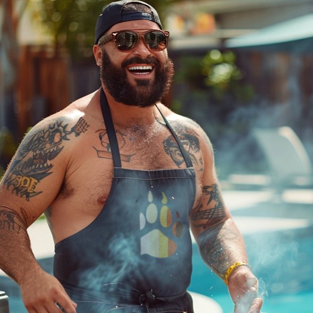 Bear Paw Stripe Apron (Creator Uploaded)