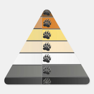 Bear Paw Stripes Triangle Sticker