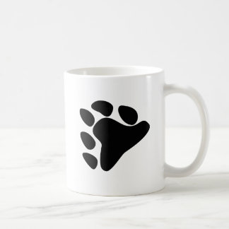 BEAR PAW SYMBOL BLACK COFFEE MUG