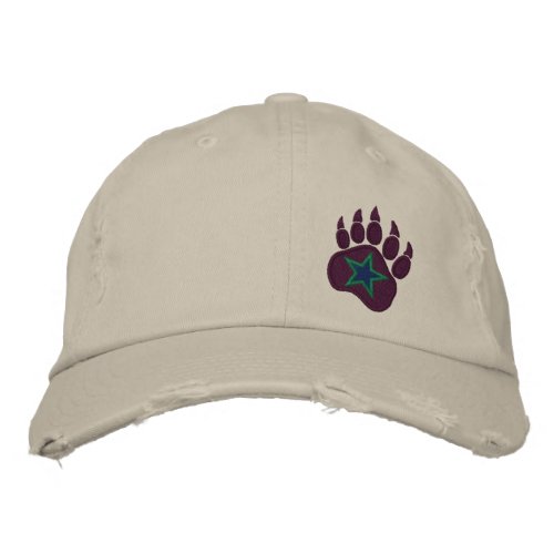 Bear Paw Wild Star Embroidery Embroidered Baseball Cap