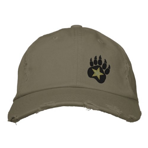 Bear Paw Wild Star Embroidery Embroidered Baseball Cap